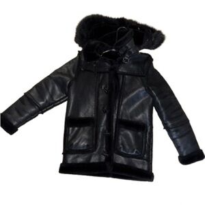 Jordan Craig Black Fur-Lined Jacket